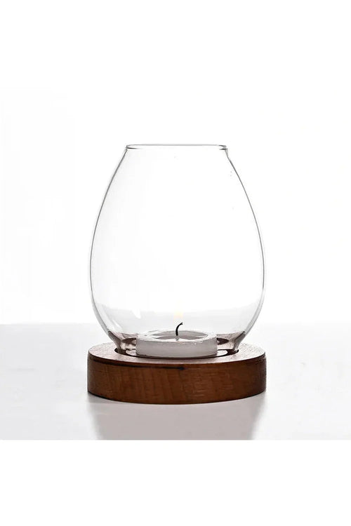 Sturdy Glass Candle Holder for Outdoor Use