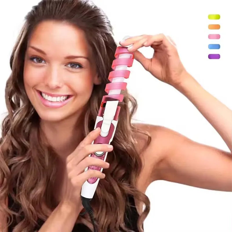 Ceramic Curling Wand for Perfect Spiral Curls | Fast Styling & Hair-Friendly