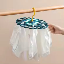 Space-Saving 20-Clip Drying Rack for Socks & Bras – Versatile Hanger