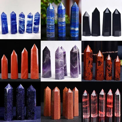 Natural Quartz Crystal Obelisk for Meditation and Chakra Healing Decor