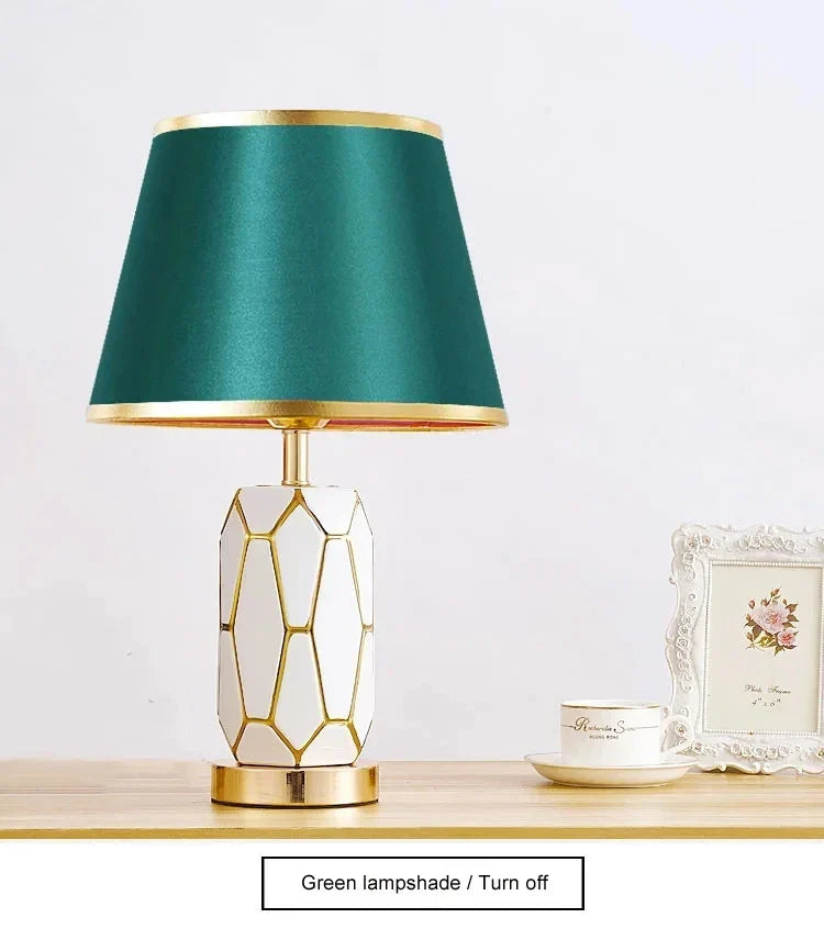 Modern Ceramic Table Lamp for Bedroom and Living Room – Warm Decorative Light