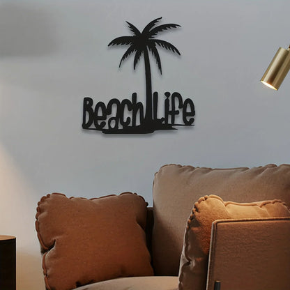 3D Metal Wall Decor of Coconut Tree for Living Room, Bedroom, Office