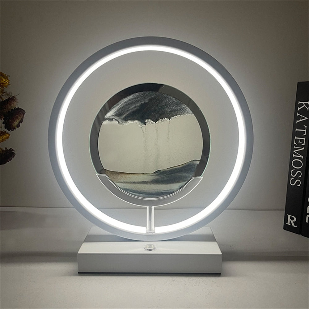 3D Flowing Sand Art Lamp with LED Light