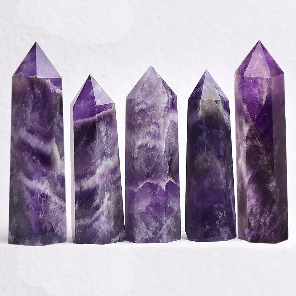 Natural Quartz Crystal Obelisk for Meditation and Chakra Healing Decor