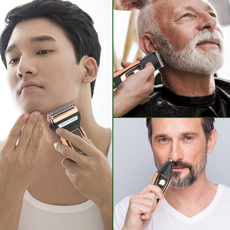 3-in-1 Wireless Trimmer – Beard, Nose Hair, and Shaving Tool