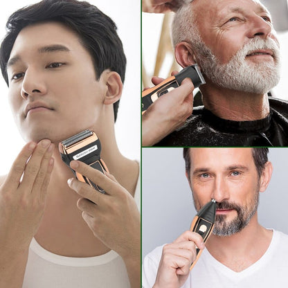 3-in-1 Wireless Trimmer – Beard, Nose Hair, and Shaving Tool