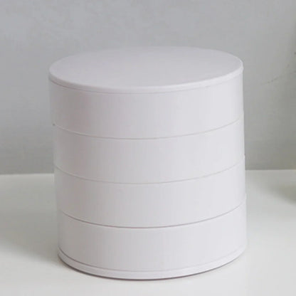 Rotating Jewelry Organizer with 5 Layers - Dust-Proof Compact Storage for Accessories