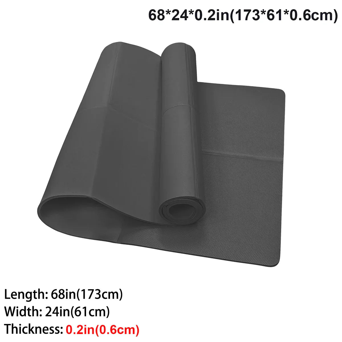 Foldable Yoga Mat | EVA Material | 3–6 mm Thickness | Lightweight & Non-Slip | 173x60 cm