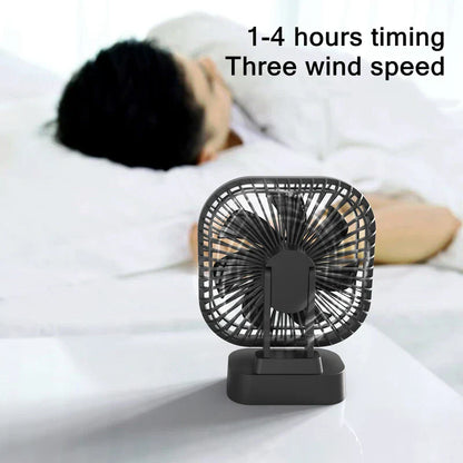 Compact Cordless Fan - 38 Hours Runtime, Flexible and Quiet