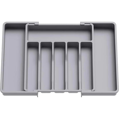 Plastic Storage Tray with 8 Compartments for Kitchen Drawer Organization