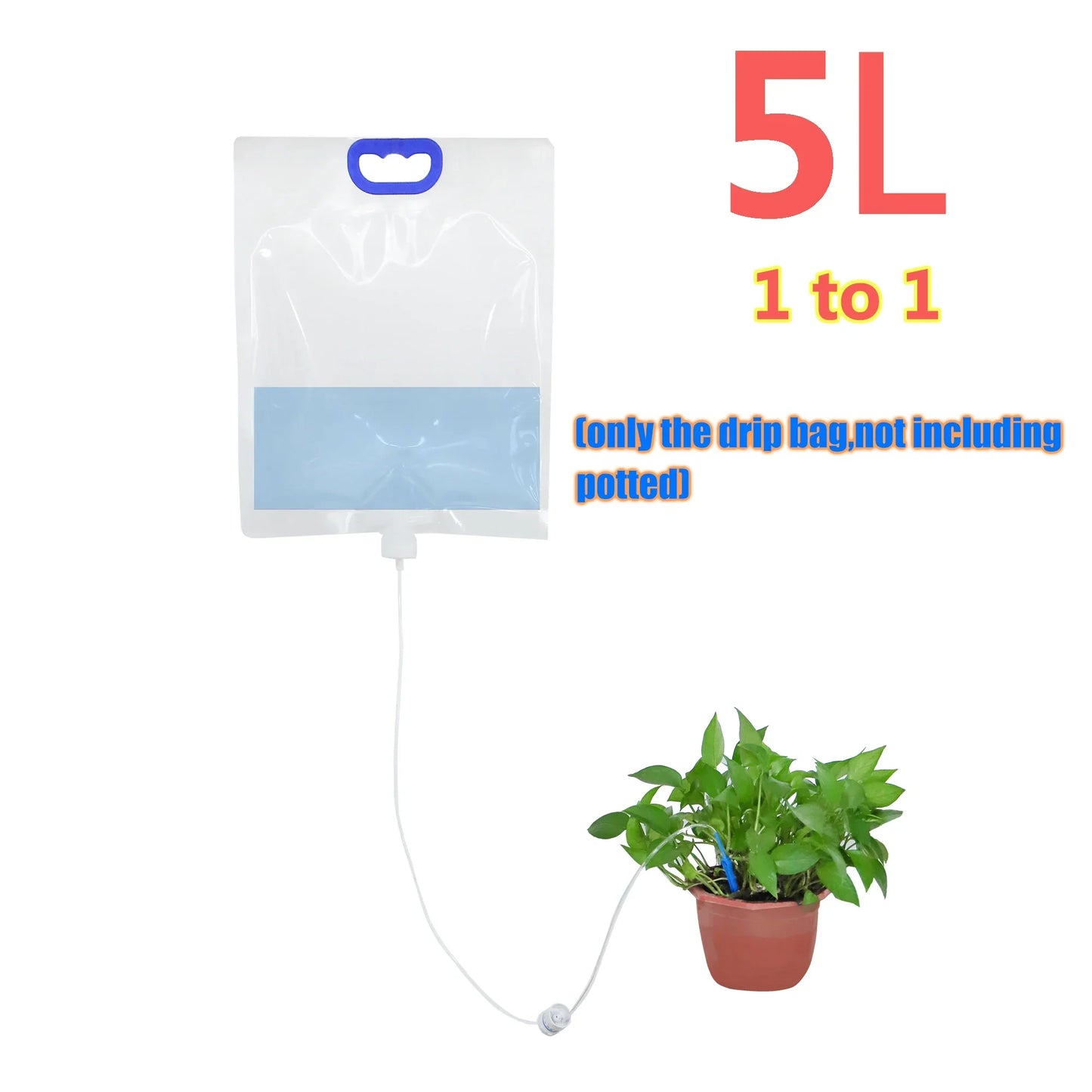 5L Irrigation Bag | Automatic Drip Watering System | Flow Control Included