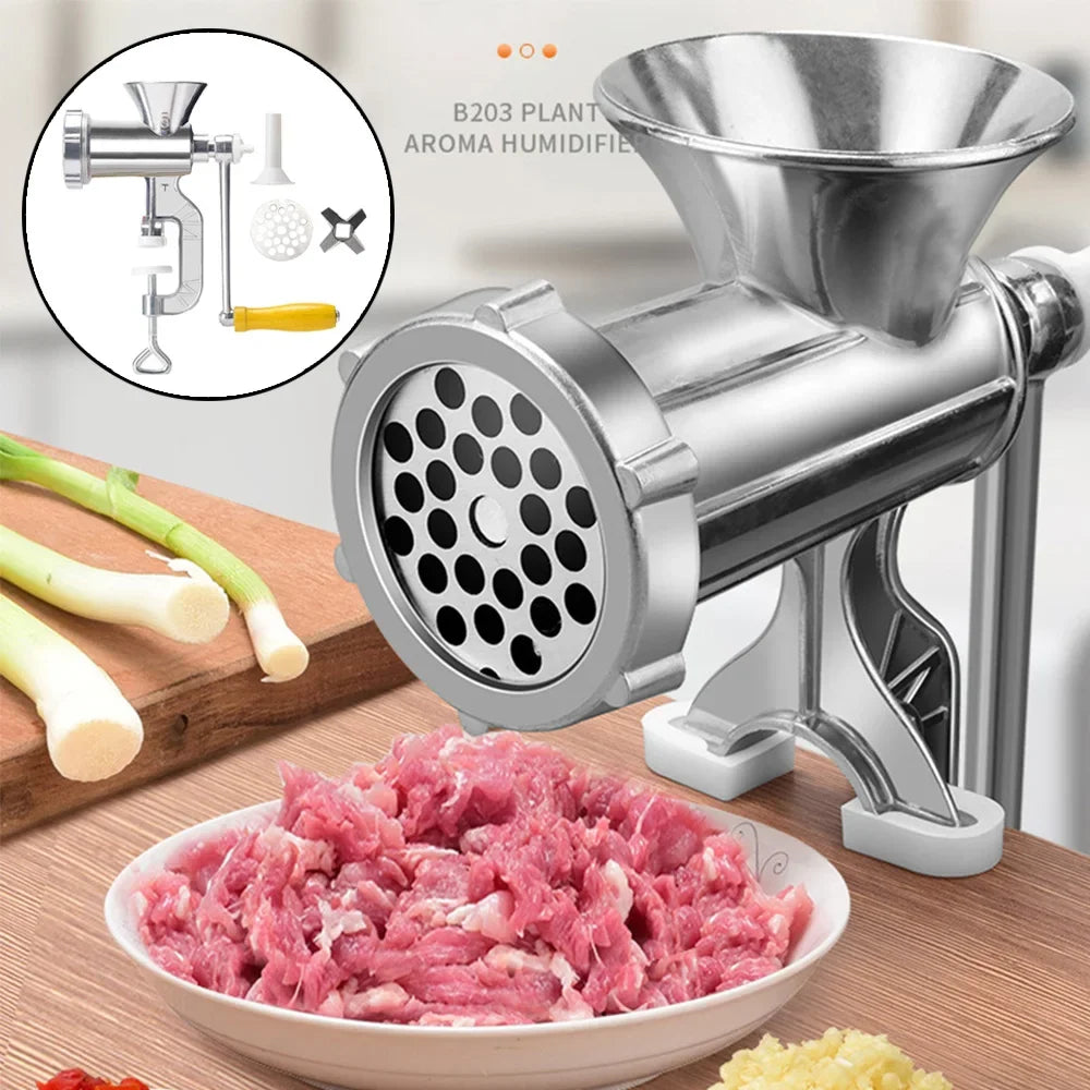 Manual Meat Grinder and Chopper | Stainless Steel | Sturdy Table Clamp