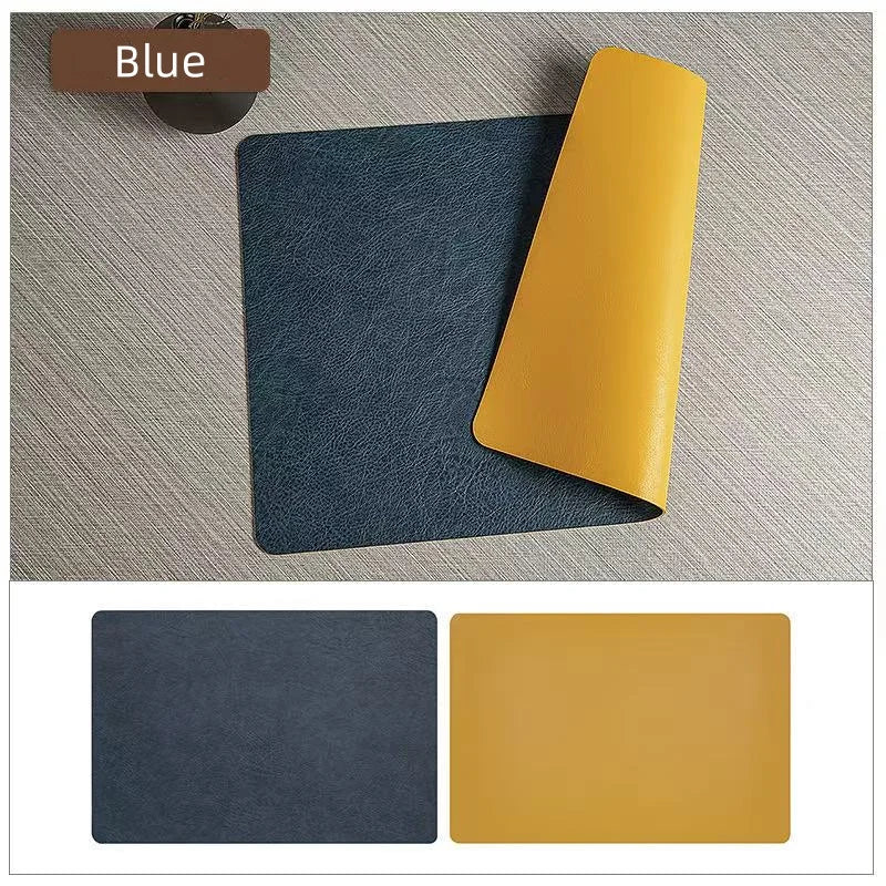 Waterproof Faux Leather Dining Table Mats – Heat Resistant Double-Sided