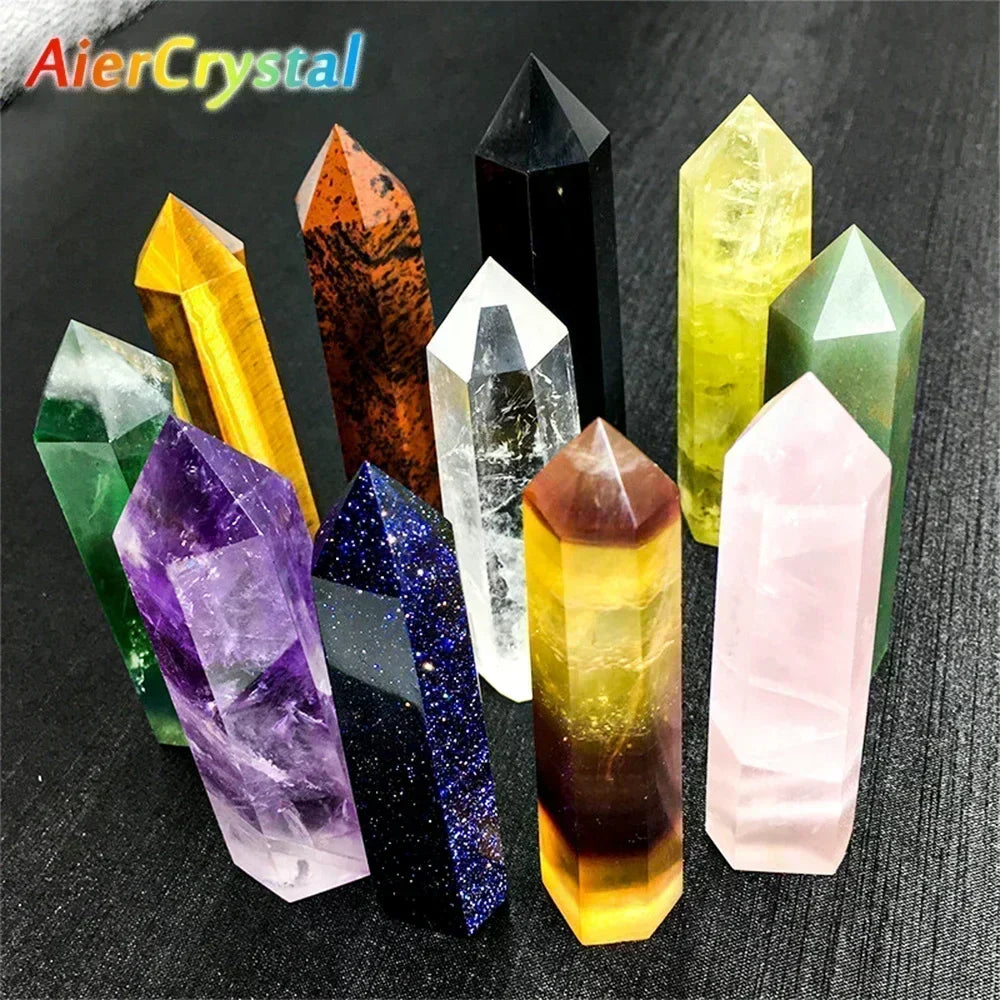 Natural Quartz Crystal Obelisk for Meditation and Chakra Healing Decor