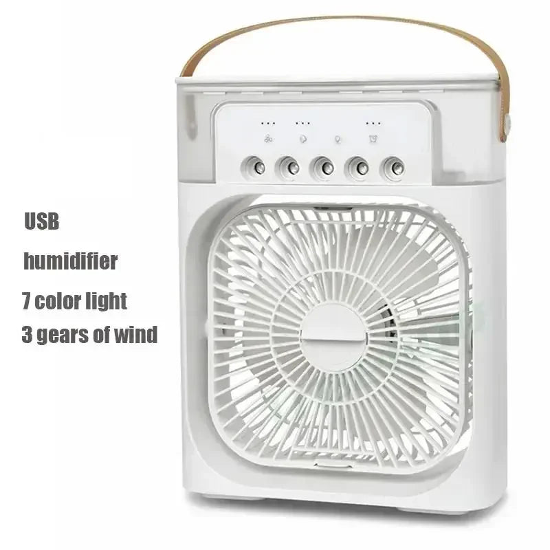 Portable 3-in-1 Air Cooler with Humidifier, Fan, and LED Night Light