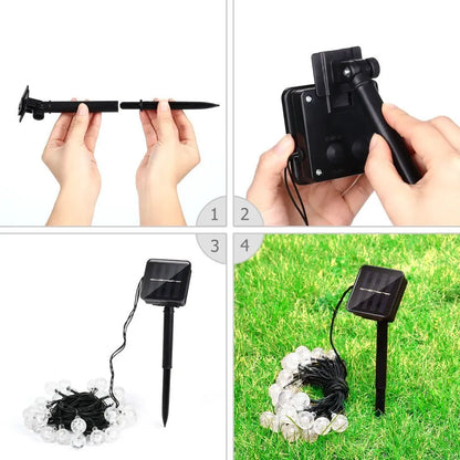 30ft Solar Fairy Lights for Garden and Patio Decoration