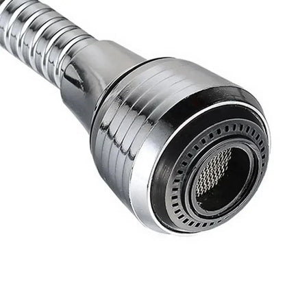 Stainless Steel Faucet Extension with 360° Rotation and Water Saver