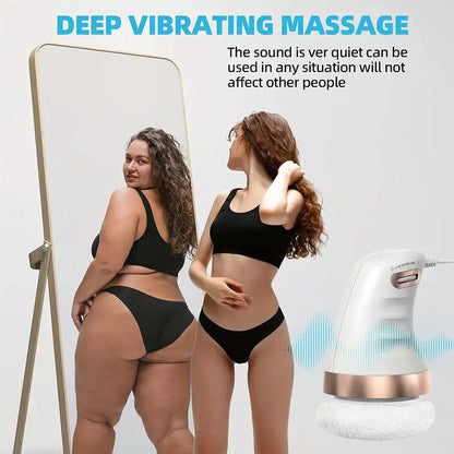 Portable Body Massage Device with 360° Vibration | Speed Adjustable & 3 Reusable Pads