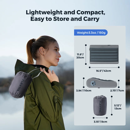 Travel Pillow with Adjustable Height | Ergonomic Neck Support & Compact Design