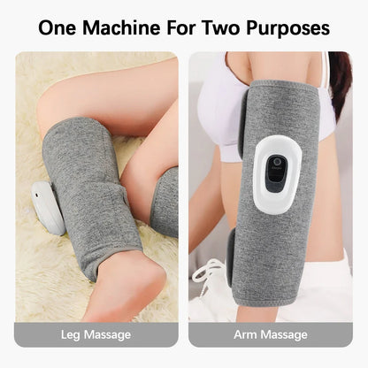 Wireless Leg and Arm Massager with Air Compression, 360° Pressure, 3 Modes, Rechargeable