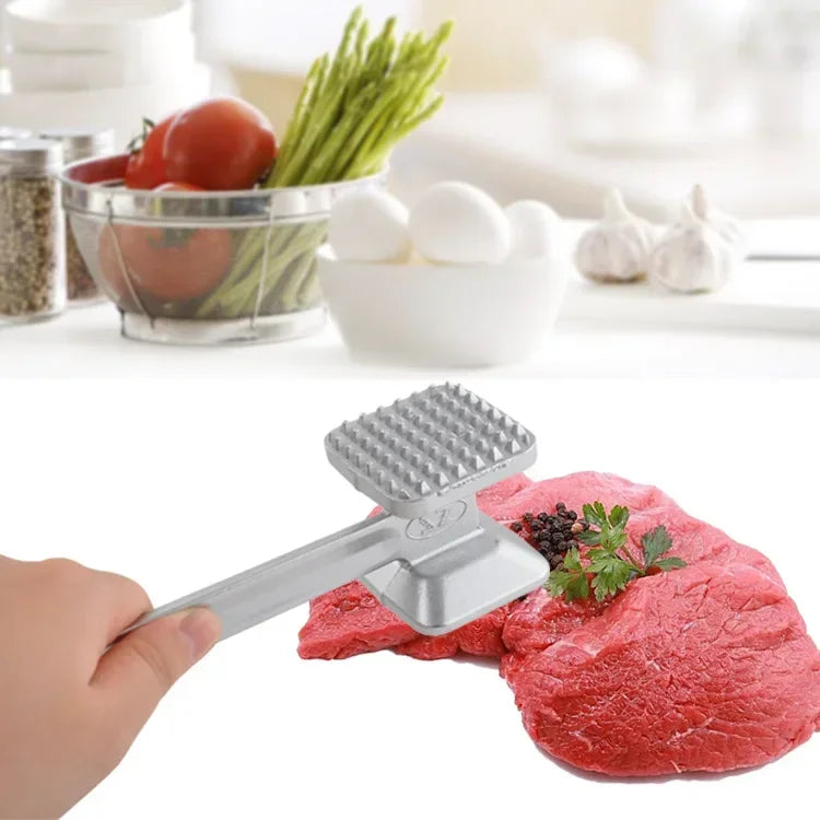 Aluminum Meat Tenderizer Hammer with Dual-Sided Design