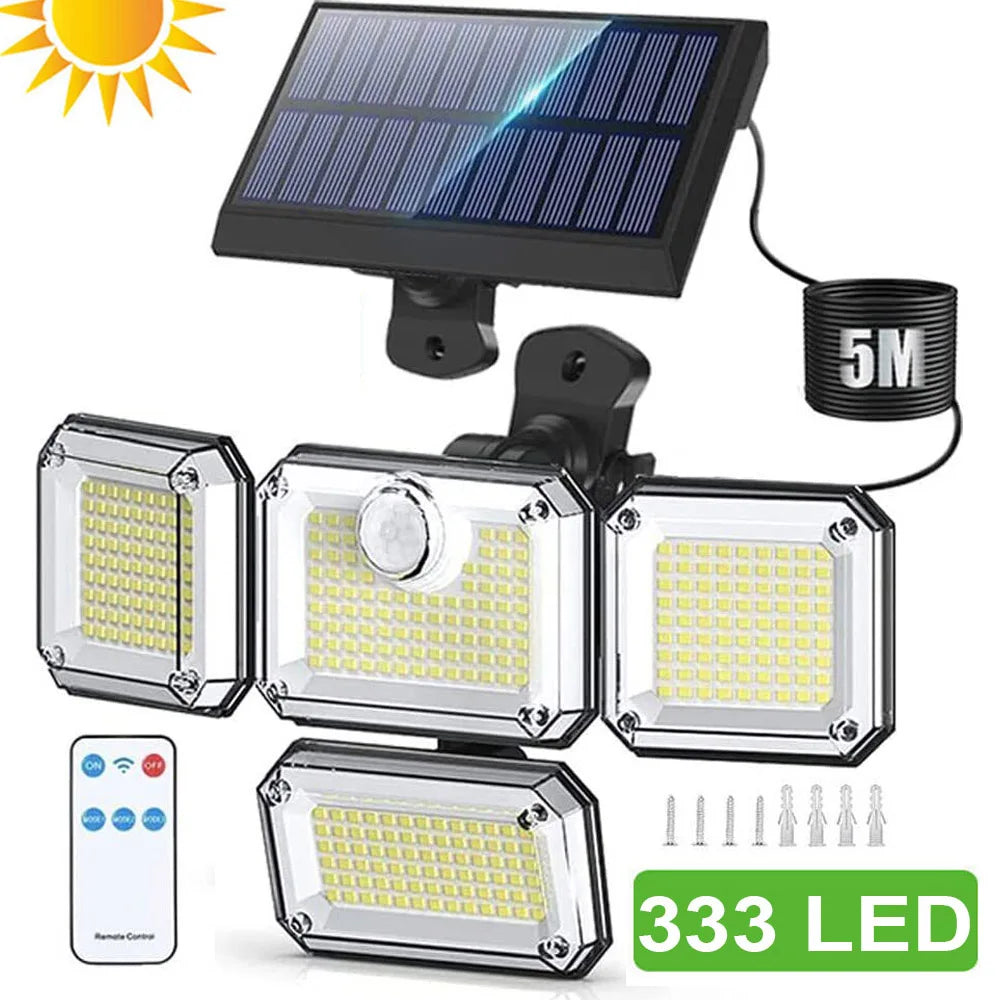 Solar Light with Motion Sensor – 2000 Lumen Outdoor Illumination
