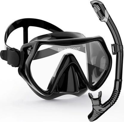 Snorkeling Set with 180° Panoramic View | Dry Snorkel Technology | Comfortable Silicone Mask