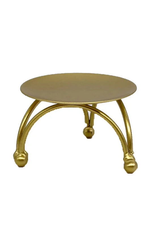 Elegant Metal Column Plate Stand for Display