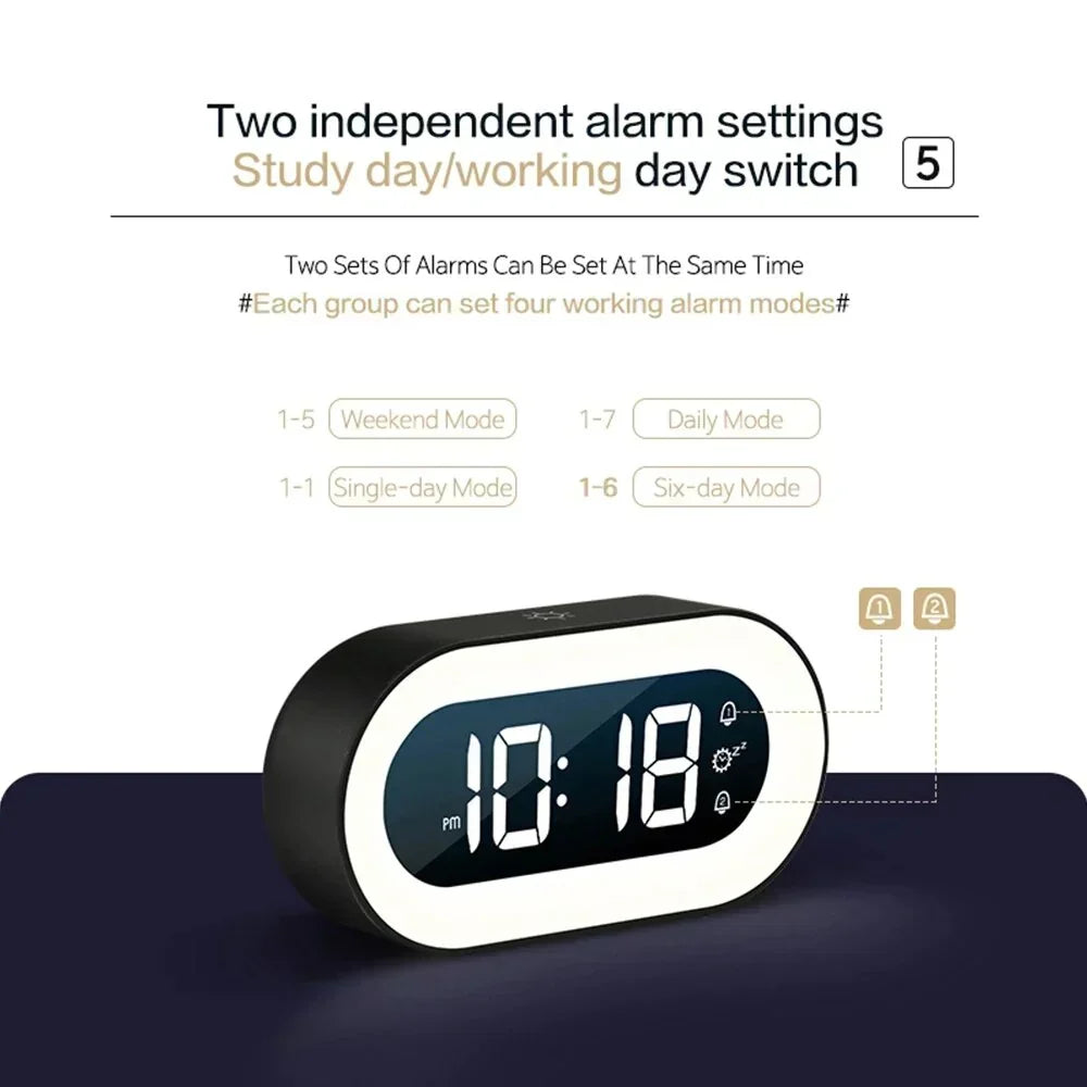 Sunrise Harmony Alarm Clock with Soothing Light and Sounds