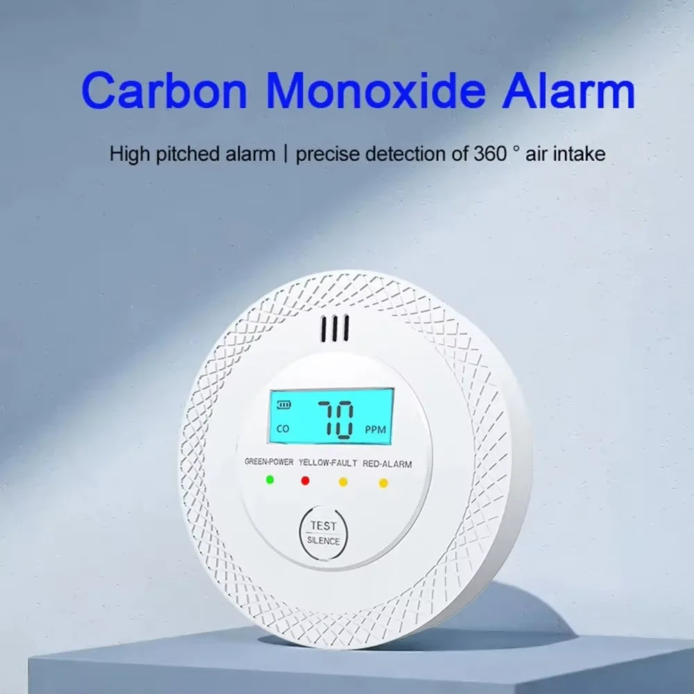 Wireless CO and Smoke Detector with LCD Display and Alarm