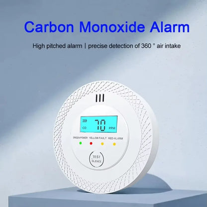 Wireless CO and Smoke Detector with LCD Display and Alarm