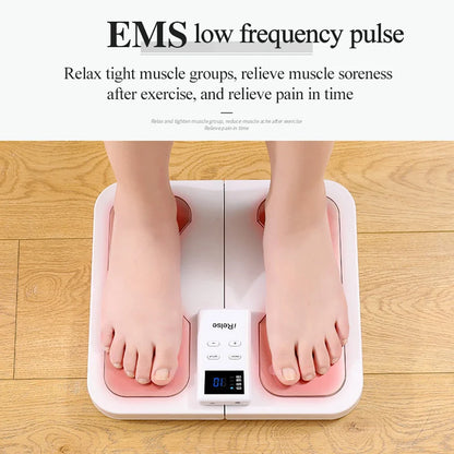 Foldable Foot Massager Mat with EMS, TENS, Heat – 3 Levels & LCD Control