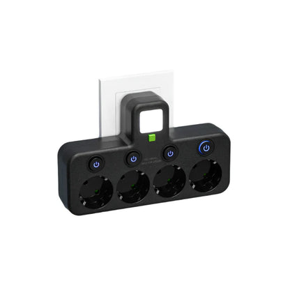 Power Strip with 3-4 Outlets + 2 USB & 1 Type-C | 2500 W | Surge Protection & Switch