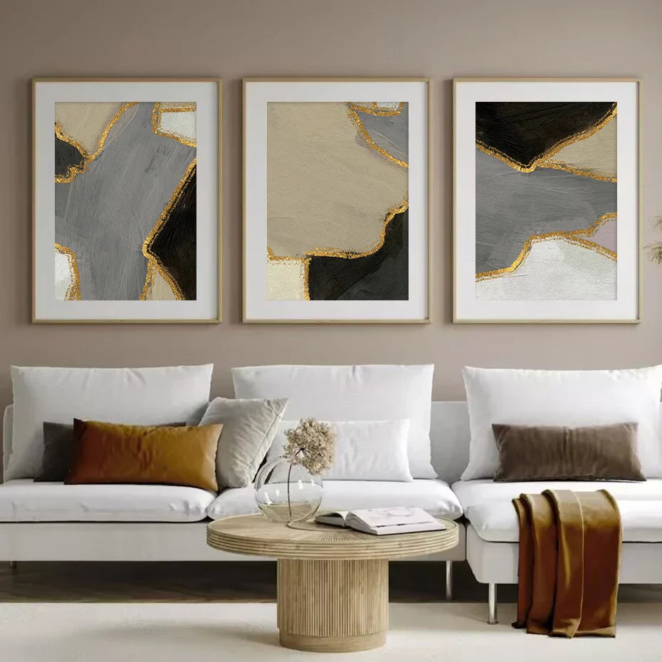 Chic Geometric Canvas Art for Modern Living Spaces