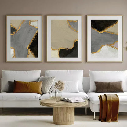 Chic Geometric Canvas Art for Modern Living Spaces