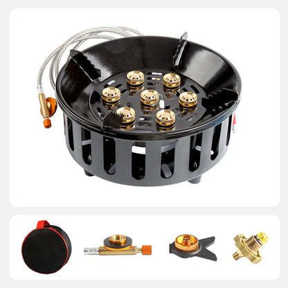 Portable Gas Stove for Camping with Electronic Ignition – 7-Core
