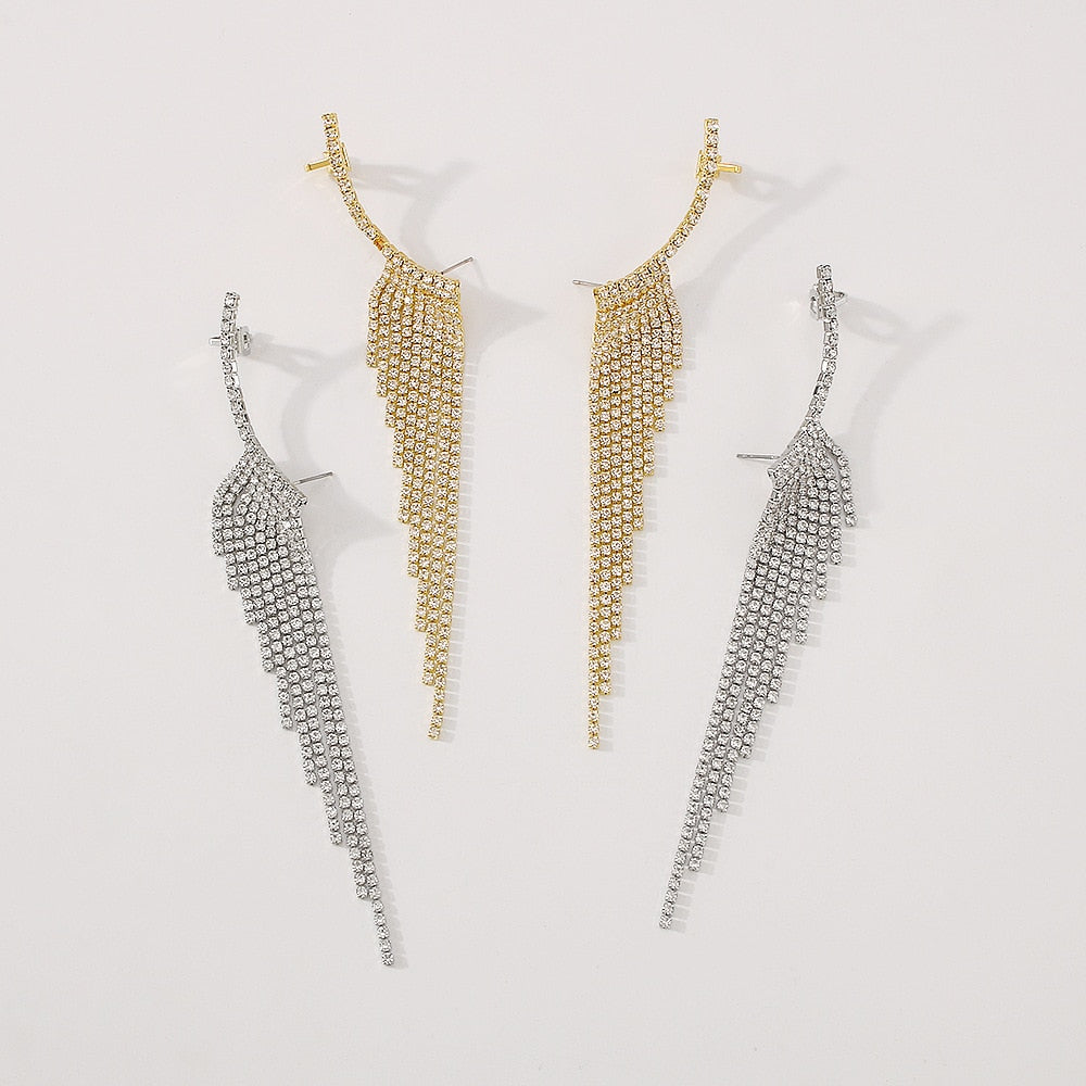 Charming Diamond-Inspired Arc Hoop Earrings