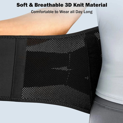 Adjustable Compression Back Brace for Lumbar Support | Breathable Belt for Lifting and Work