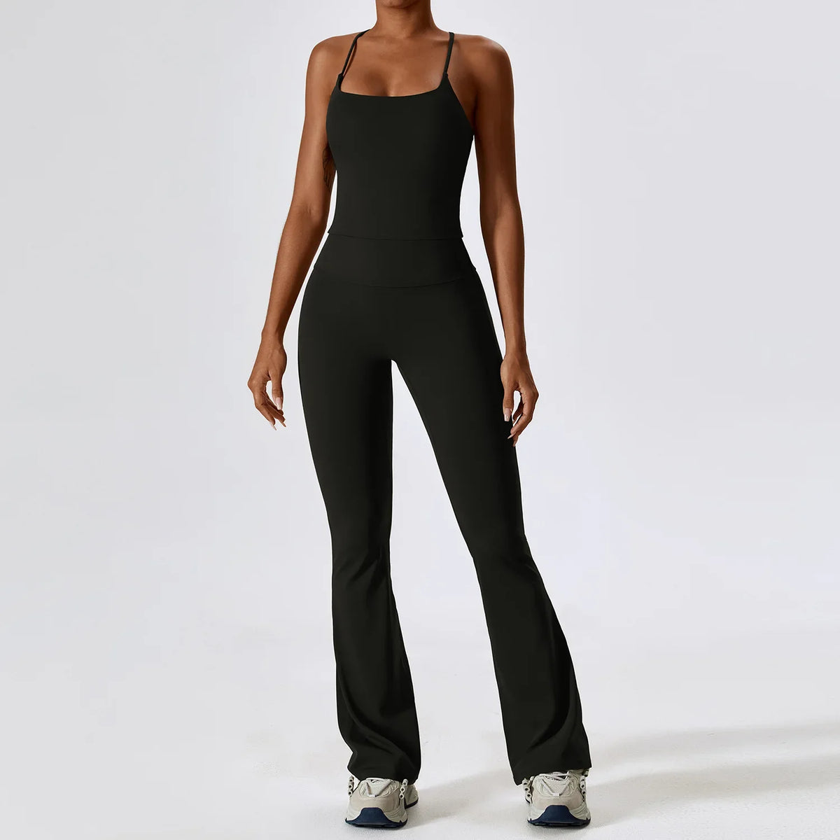 2-Piece Women's Workout Outfit - Breathable Leggings and Sports Bra Set