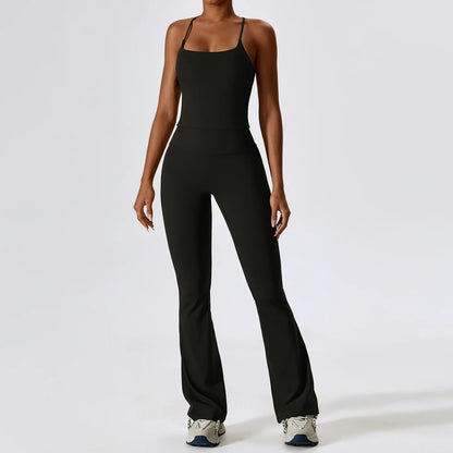 2-Piece Women's Workout Outfit - Breathable Leggings and Sports Bra Set