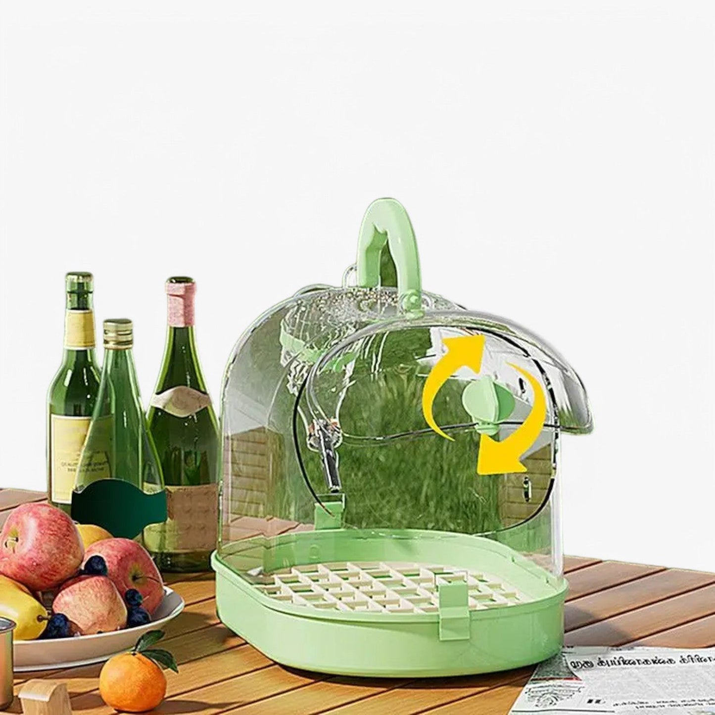 Lightweight Pet Carry Cage for Small Animals and Birds