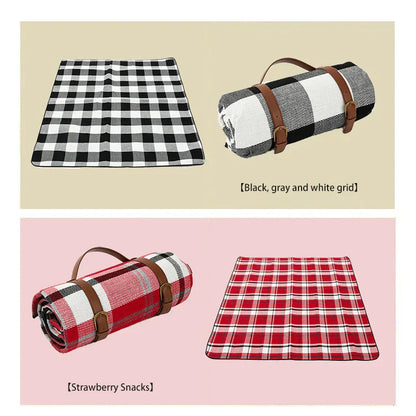 Waterproof Picnic Blanket with Carry Strap – Foldable NovaPlaid Design