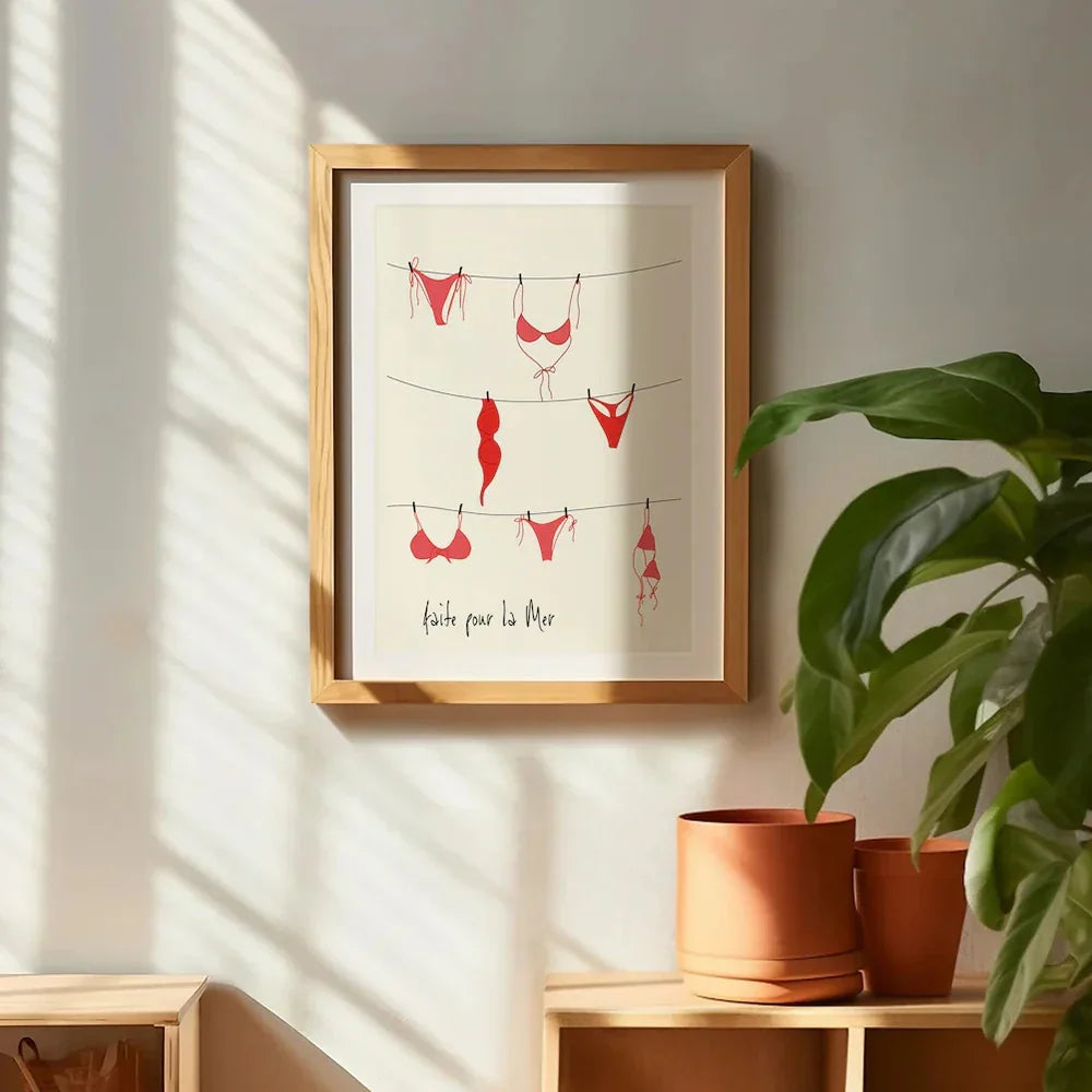 Wall Art featuring Bikini Design