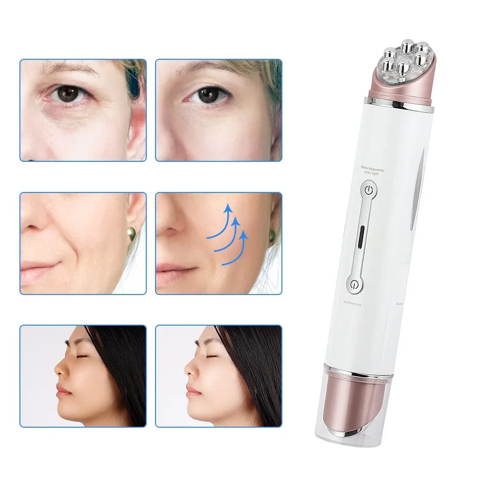 LED Eye and Face Massager with Heat and Vibration – USB Rechargeable, 43°C