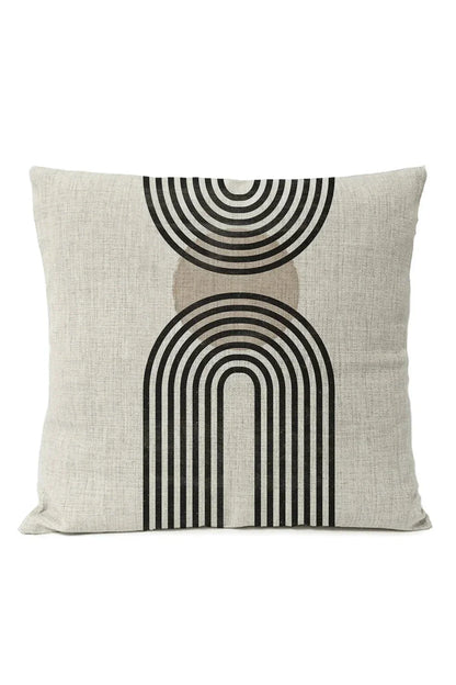 Geometric Black Pillow Cover
