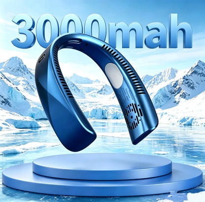 Rechargeable Neck Breeze Fan with LED Battery Indicator 8000mAh
