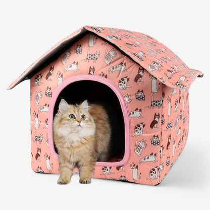 Weatherproof Pet Shelter "CozyNest" for Cats and Small Dogs
