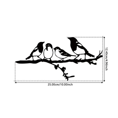 Metal Bird Tree and Garden Decor | Outdoor Decoration with Bird, Dragon, Fairy, and Dog Silhouettes