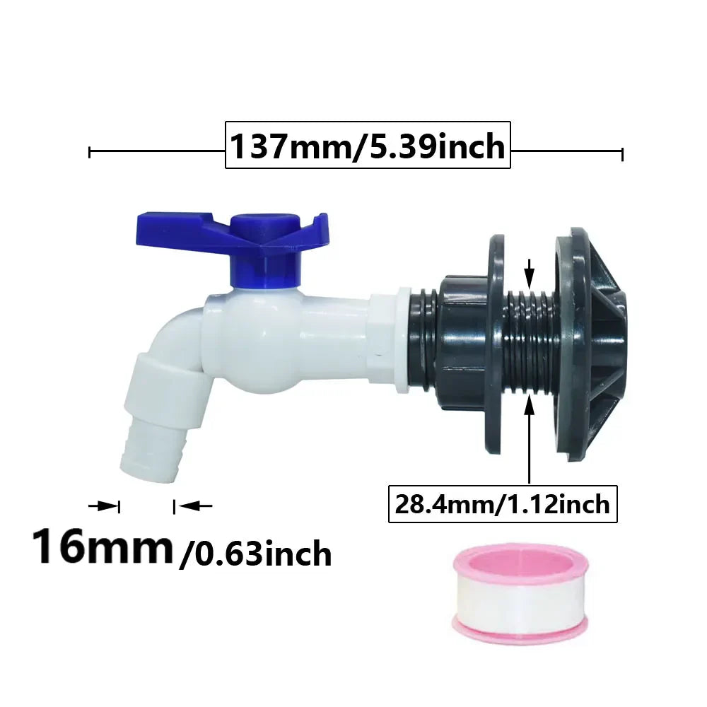 IBC Tank Adapter Valve | 16 mm Connection | Hose Connector for Water Tap | Rain Barrel Tube Adapter