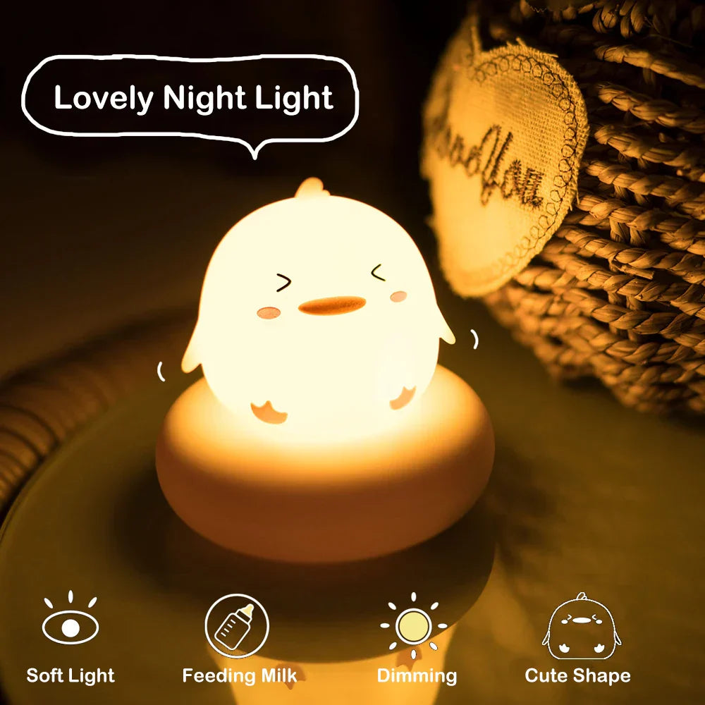 Rechargeable LED Night Light – Dimmable, Portable for Nursery & Feeding, Warm White